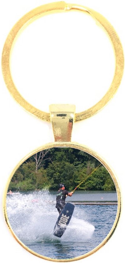 Sleutelhanger Glas - Wakeboarden