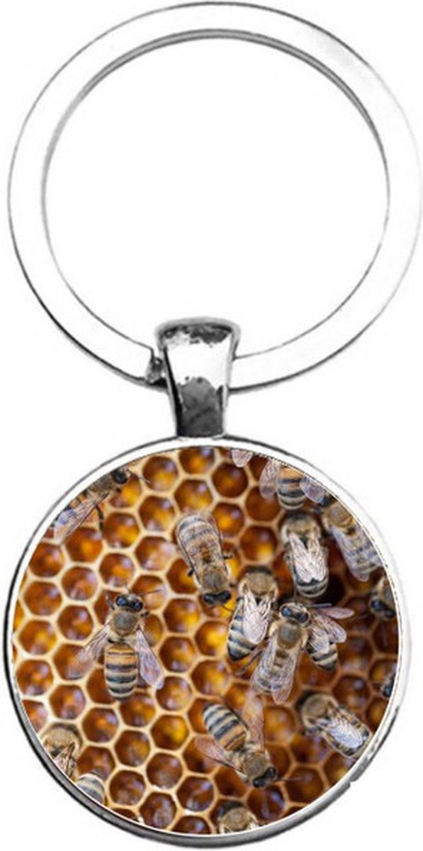 Sleutelhanger Glas - Bijen