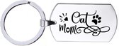 Sleutelhanger RVS - Cat Mom