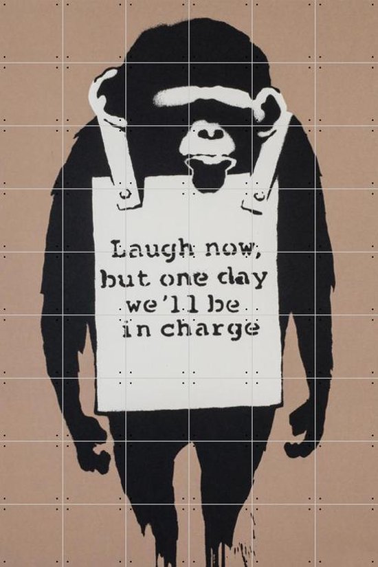 IXXI Laugh Now - Banksy - Wanddecoratie - 180 x 120 cm