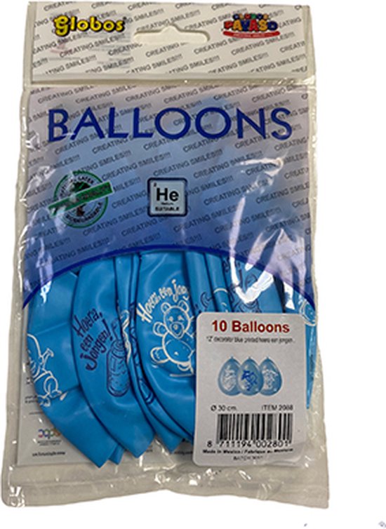 Globos Ballonnen geboorte jongen 10 stuks