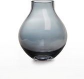Grote iconische luxe glazen vaas - SOLDEN -15% - Belgische design merk - bolvorm - lichtblauw-zilver, Element Accessories: ENVIE 26SI