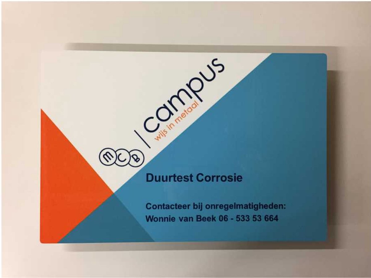 Aluminium naambord 20 x 15 cm