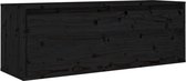 vidaXL-Wandkast-100x30x35-cm-massief-grenenhout-zwart