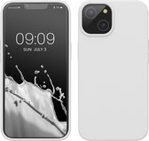 kwmobile telefoonhoesje geschikt voor Apple iPhone 14 - Hoesje met siliconen coating - Smartphone case in wit