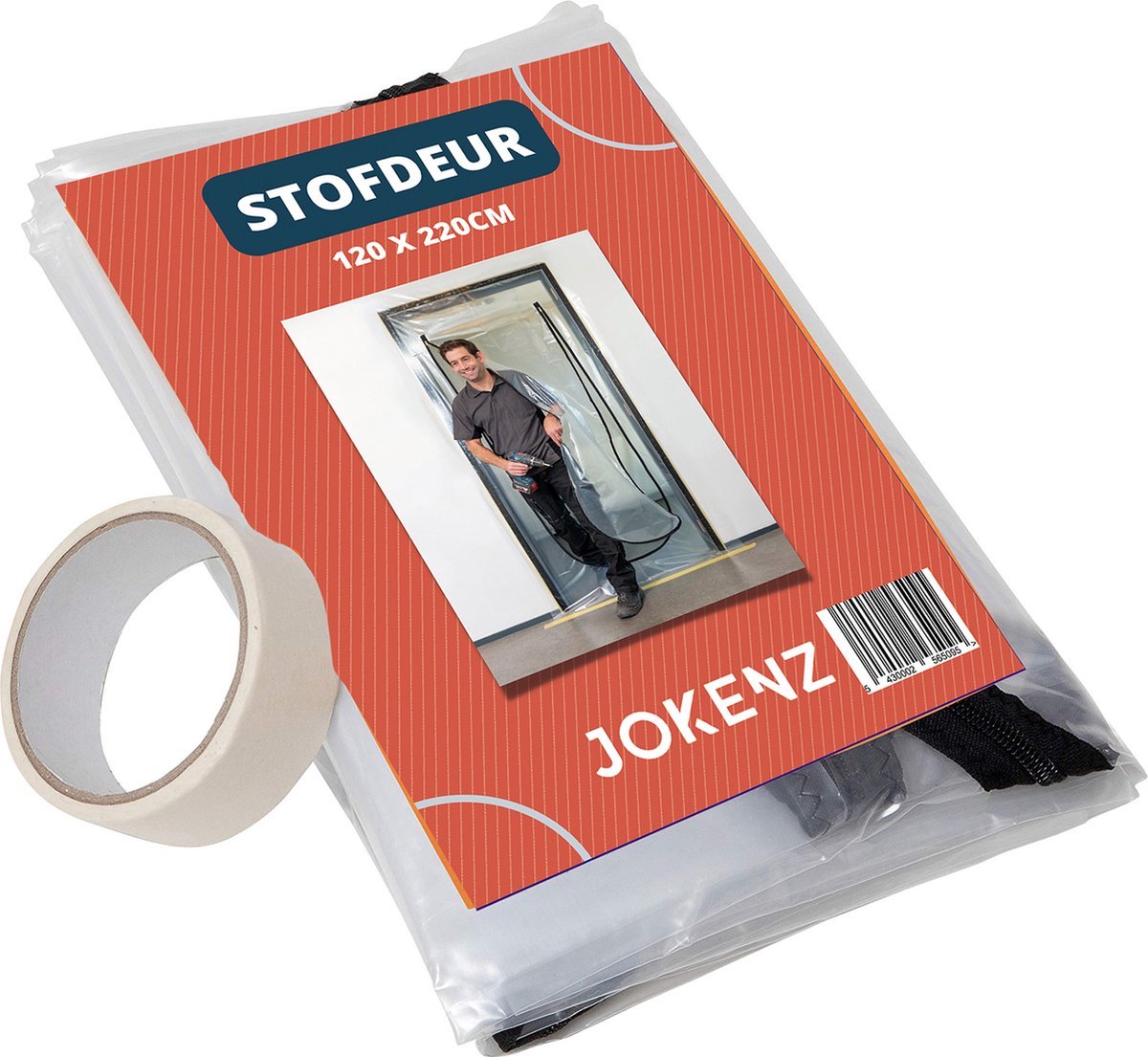 stofwerende deur, stofwerende muur, 230 x 120 cm, bouwdeur, stofwerende deur, magnetische