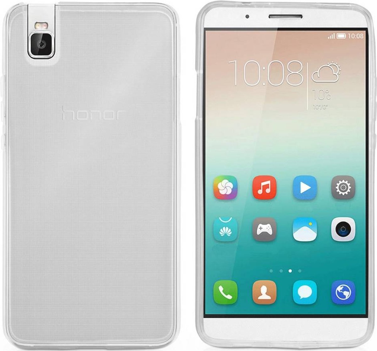 Shock Proof Case - Telefoonhoesje - Doorzichtig Hoesje voor Huawei Honor 7i/ShotX - Transparant Wit