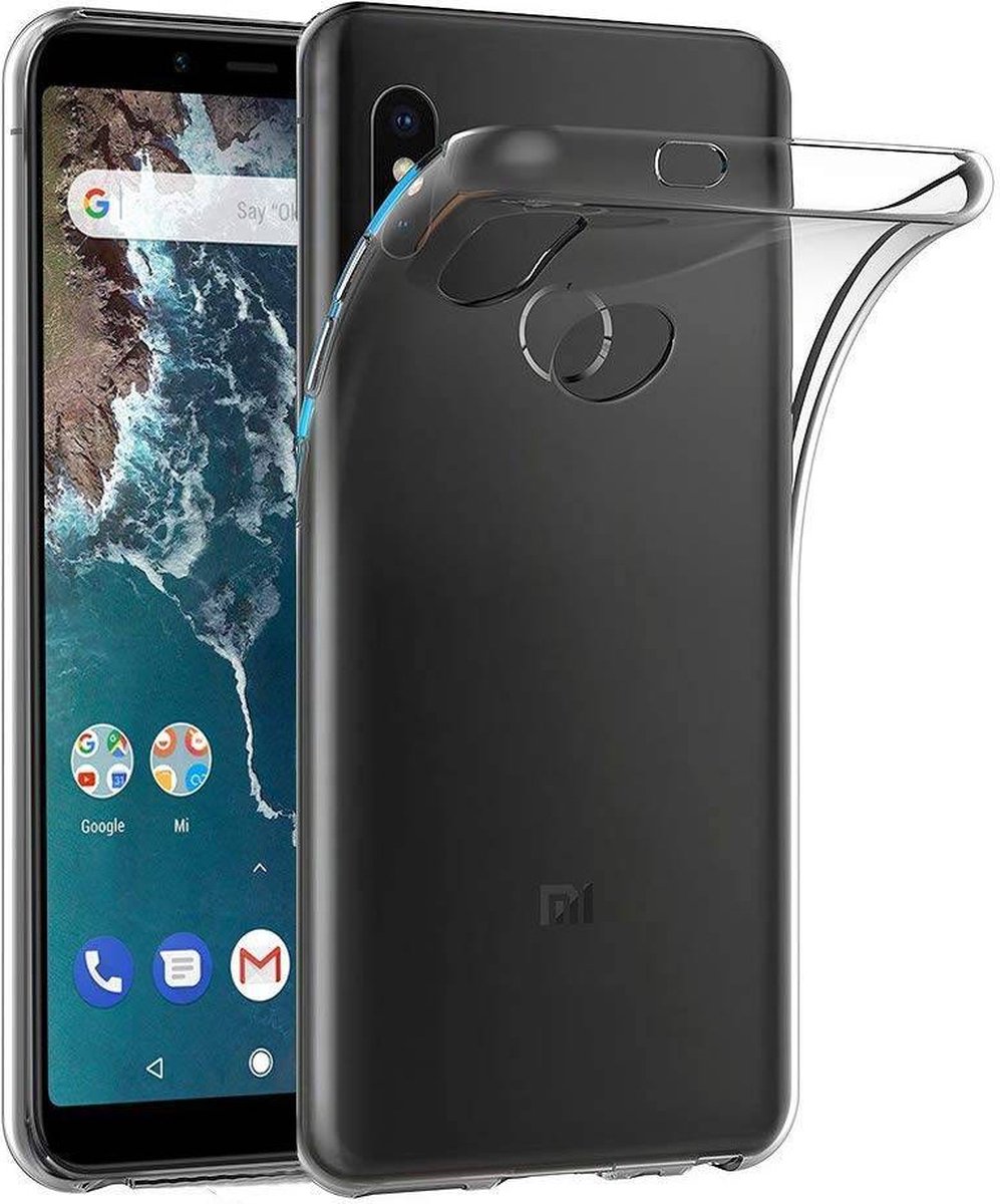 Shock Proof Case - Telefoonhoesje - Doorzichtig Hoesje voor Xiaomi MI A2 - Transparant Wit