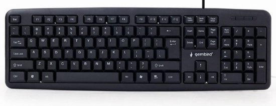 raket Moederland Aan het liegen Gembird bedraad USB toetsenbord - QWERTY (US) / zwart - 1,5 meter | bol.com