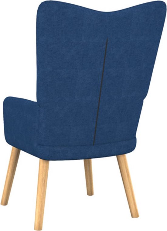 vidaXL Chaise de relaxation avec repose-pieds 62x68,5x96 cm Tissu Bleu
