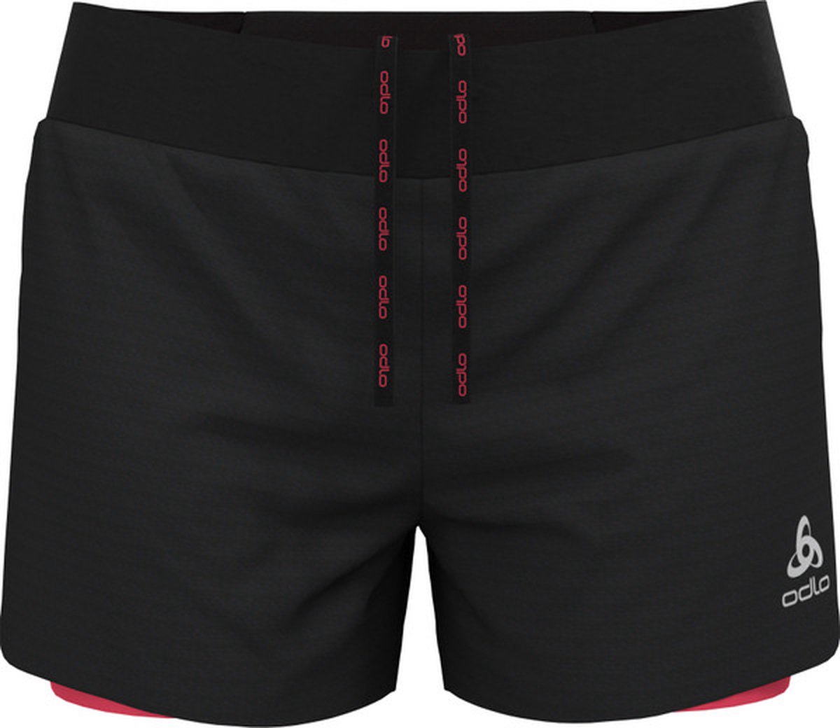 Odlo Sportbroek Dames - Kleur Zwart - Paradise Pink - Maat XL