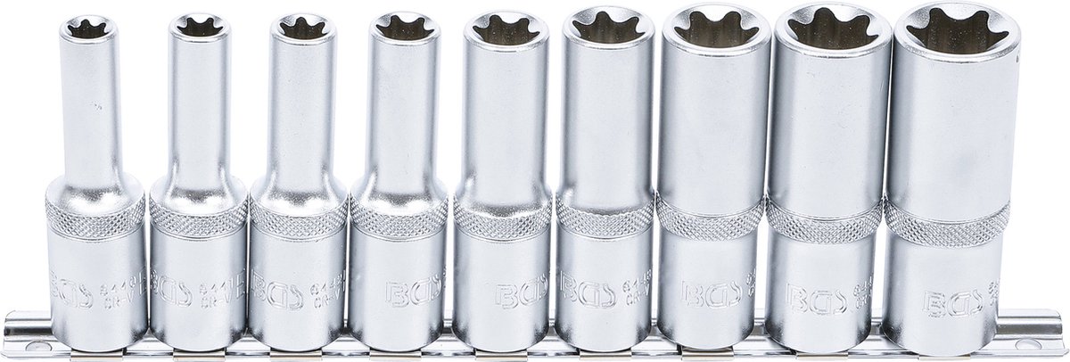 SET 10 PZ BUSSOLE TORX LUNGHE 1/2 E8 E10 E11 E12 E14 E16 E18 E20 E22 E24 MF