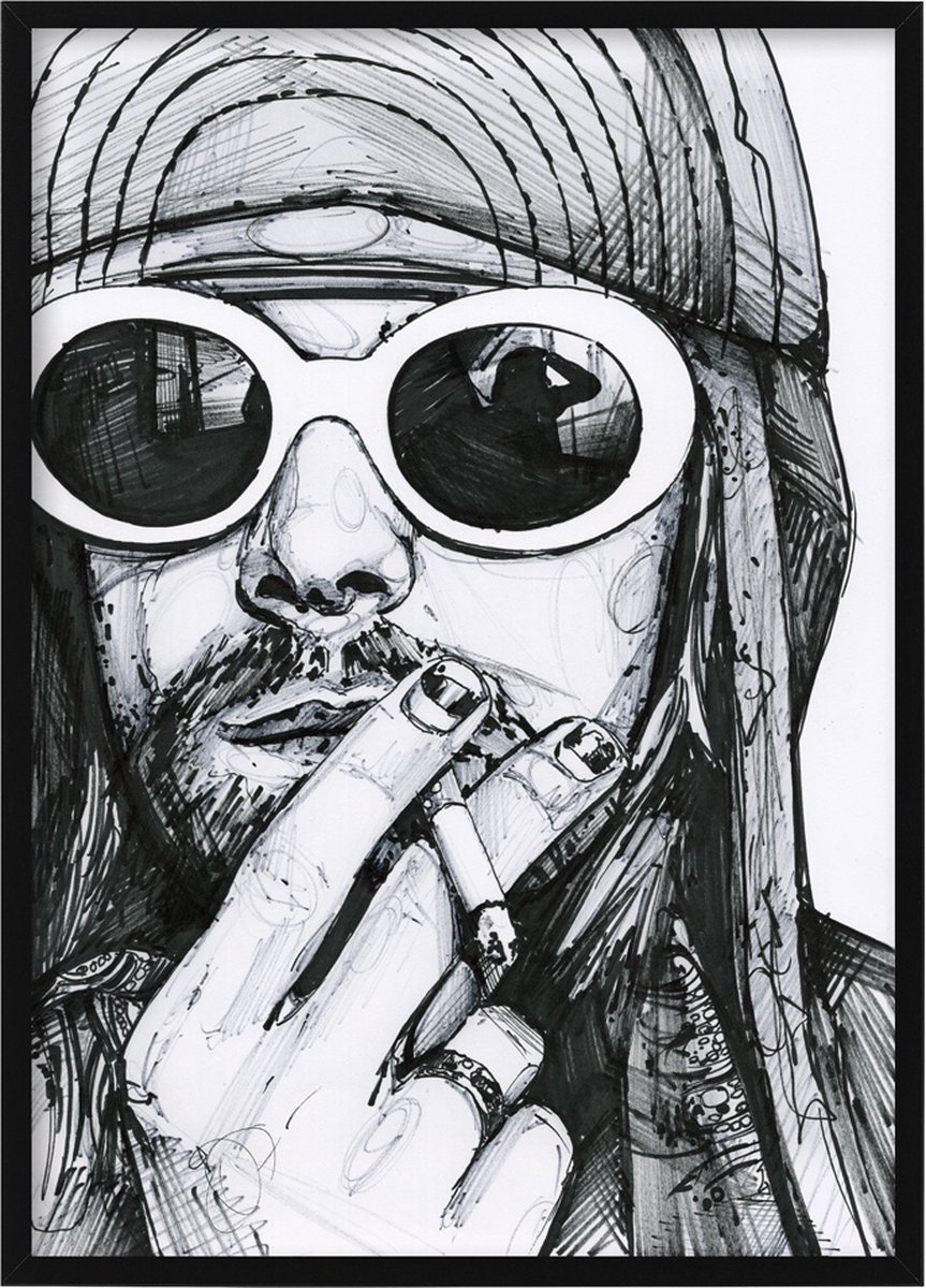 Passionforart.eu Kurt Kobain - poster - 30 x 40 cm full colour