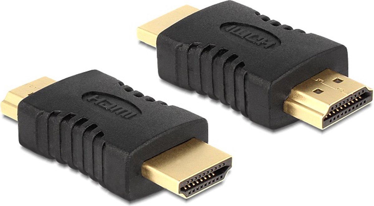 HDMI (m) - HDMI (m) koppelstuk versie 1.4 (4K 30Hz) / zwart