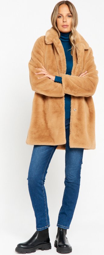 Faux Fur Jas Heren Pluizige Lange Bontkraag Dikke Mannen Harige Jas Winterjassen Warme Lange Jassen Uitloper, Zilvergrijs, M