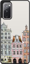 Leuke Telefoonhoesjes - Hoesje geschikt voor Samsung Galaxy S20 FE - Grachtenpandjes - Backcover zwart - Print / Illustratie - Multi