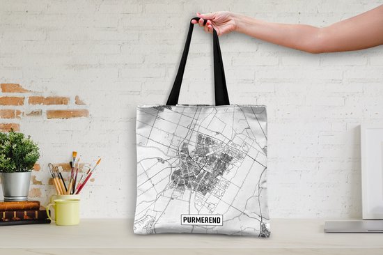 Sac bandoulière - Sac de plage - Shopper City map Purmerend - 45x45 cm - Sac en coton