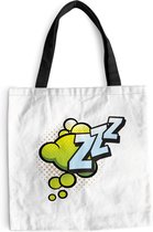 Sac à bandoulière - Sac de plage - Shopper Proverbs - ''Zzz'' - Citations - 45x45 cm - Sac en coton