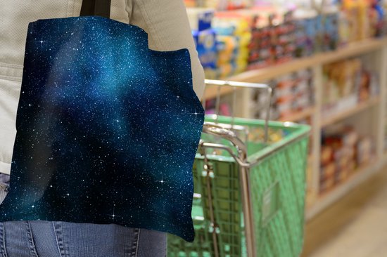 MuchoWow® Schoudertas - Strandtas - Big Shopper - Boodschappentas - Sterrenstelsel - Nacht - Melkweg - Jongens - Meisjes - Kinderen - 45x45 cm - Katoenen tas
