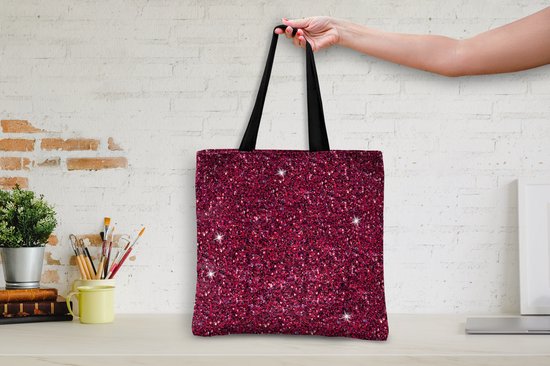 MuchoWow® Sac bandoulière - Sac de plage - Big Shopper - Sac shopping - Grenat - Structure - Signe du zodiaque - Motifs - 45x45 cm - Sac en coton