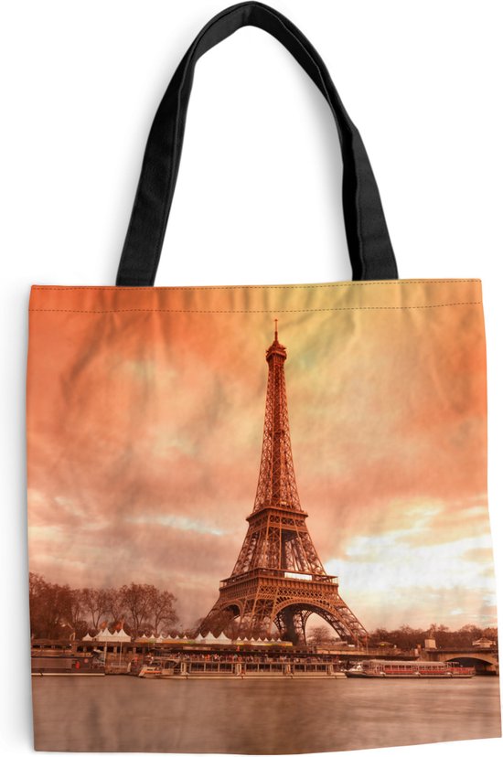 Sac Bandoulière - Sac Plage - Shopper Tour Eiffel - Paris - Ciel - 40x40 cm  - Sac Coton | bol.com