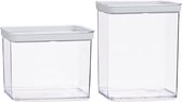 Gondol Plastics 5x kunststof voedsel voorraad potten/bakjes set met deksel 2.2 en 3.3 liter