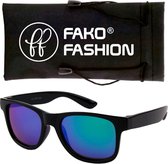 Fako Fashion® - Kinder Zonnebril - DLX - Spiegel Blauw/Groen