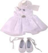 Götz Poppenkleertjes Götz Girls 45-50 cm Dress kleding - Zilverwit