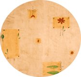 Authentique Tafellaken - Tafelkleed - Tafelzeil - Rond 150 cm Ø - Geweven onderlaag - Geen Plooien - Duurzaam - Oranje