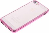 Roze TPU hoesje met metallic rand iPhone 5 / 5s / SE