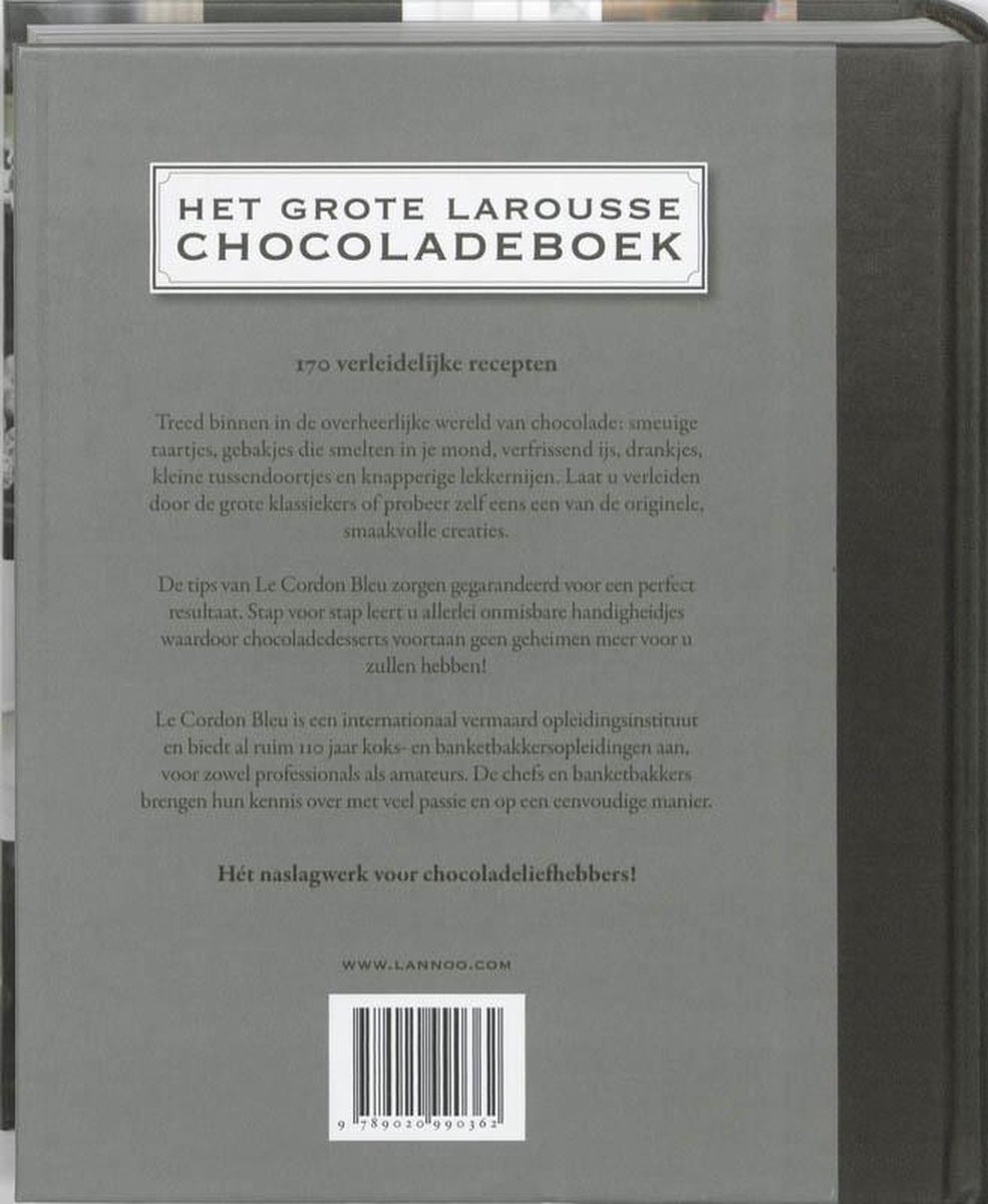 Het grote Larousse chocoladeboek - back cover