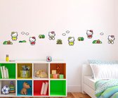 Sanrio - Hello Kitty - Muurdecoratie - Wandstickers - Muurstickers - Wanddecoratie - 3D Foam - 24-delig - Kinderkamer - Meisjes - Roze.