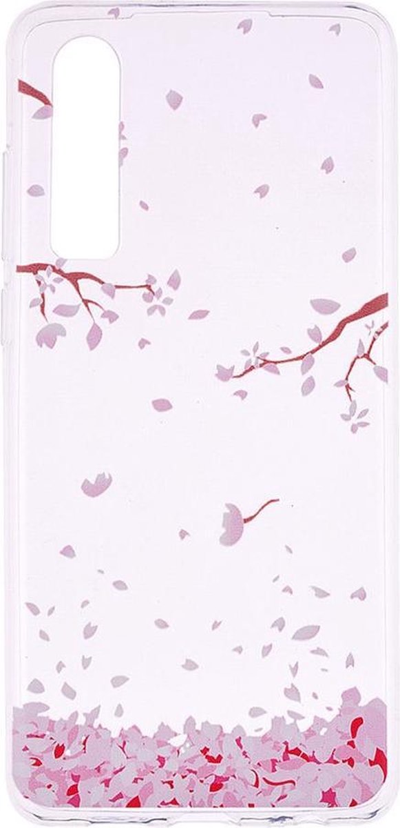 Shop4 - Huawei P30 Hoesje - Zachte Back Case Vallende Bladeren