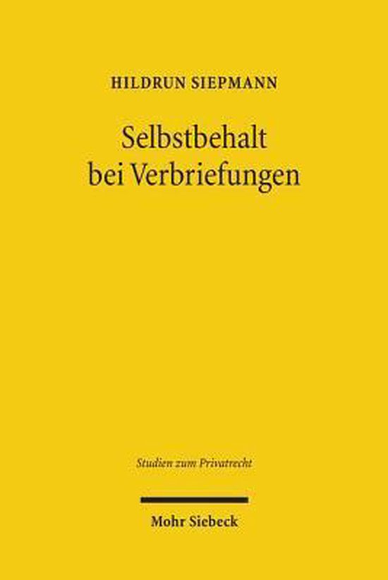 Selbstbehalt bei Verbriefungen - cover