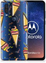 Motorola One Vision Siliconen Case Icecream