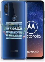 Motorola One Vision Telefoonhoesje met Naam Boho Beach
