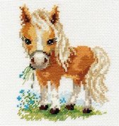 Alisa Borduurpakket Paard met Witte Manen 12x14 cm