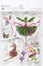 Docrafts: Enchanted Fairies Christmas: 5x7 Urban Stamps - (Holly Fairy)