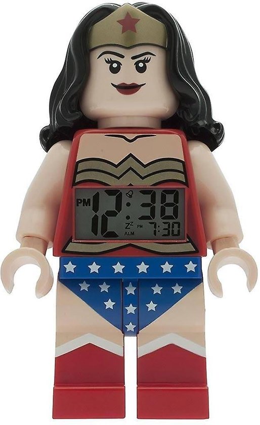 Lego Heroes: Wonderwoman Wekker 23 Cm Rood