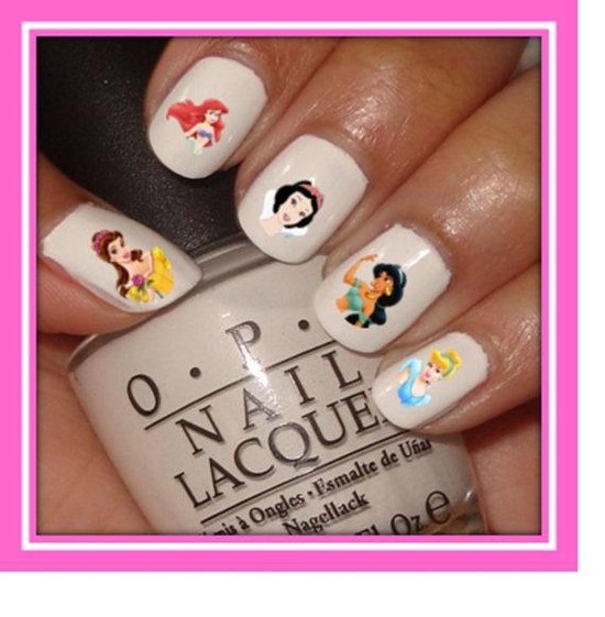 Bol Com Geschikt Voor Een Disney Fan Nail Art Stickers 44 Velletjes Van Div Prinsesen En Cartoons