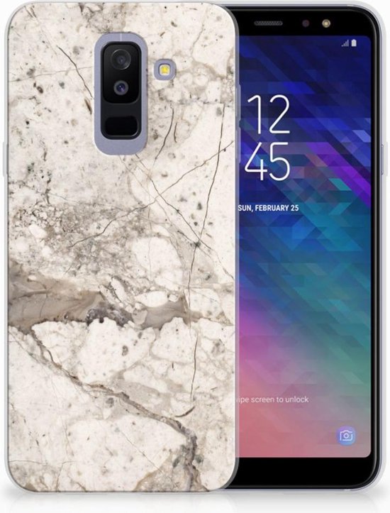 Samsung Galaxy Plus (2018) TPU Siliconen Hoesje Design Marmer Beige | bol.com