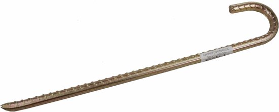 Grondpen/tentharingen - staal - met open oog - 38 cm - voor harde ondergrond - Rotspennen van VIERkanteCERTEN — afbeelding 2
