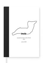 Notitieboek - Schrijfboek - Imola - F1 - Circuit - Notitieboekje klein - A5 formaat - Schrijfblok - Cadeau voor man