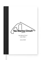 Notitieboek - Schrijfboek - Abu Dhabi - Circuit - F1 - Notitieboekje klein - A5 formaat - Schrijfblok - Cadeau voor man