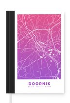 Notitieboek - Schrijfboek - Stadskaart - België - Doornik - Notitieboekje klein - A5 formaat - Schrijfblok - Plattegrond