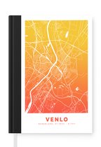 Carnet - Cahier d'écriture - Plan de la ville - Venlo - Pays- Nederland - Jaune - Carnet - Format A5 - Bloc-notes - Carte