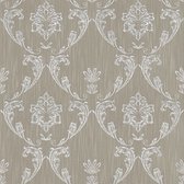 Barok behang Profhome 306583-GU textiel behang gestructureerd in barok stijl glanzend zilver bruin 5,33 m2