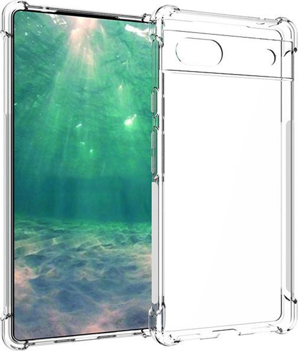 Mobigear Doorzichtig Hoesje geschikt voor Google Pixel 6a Telefoonhoesje Flexibel TPU | Mobigear Cushion Backcover Shockproof | Doorzichtig Telefoonhoesje Pixel 6a | Schokbestendig Pixel 6a Telefoonhoesje | Anti Shock Proof - Transparant