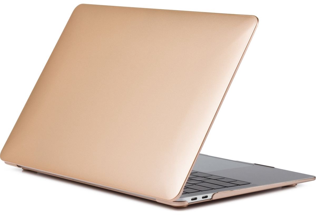 Mobigear Laptophoes geschikt voor Apple MacBook Air 13 Inch (2018-2020) Hoes Hardshell Laptopcover MacBook Case | Mobigear Metallic - Goud - Model A1932 / A2179 / A2337