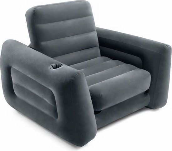 Intex - Pull-Out Opblaasbare Slaapstoel - Comfortabele 2-in-1 Loungestoel en Logeerbed